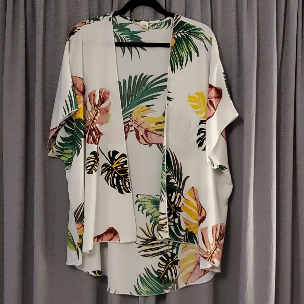 I Joah Rauna Cover-Up with Tropical Print One Size